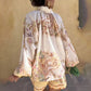 🌼Dam vintage 2-delat set - Retro blommig topp och shorts