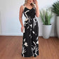 Spaghetti Strap Backless Jumpsuit med vida ben för kvinnor