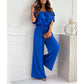 🌺Jumpsuit med bara axlar och volanger för kvinnor🍑
