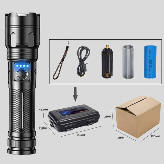 ⚡50 % rabatt🔦Multifunktionell bärbar utomhusficklampa med zoom