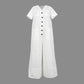 V-ringad lös jumpsuit för kvinnor