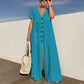 V-ringad lös jumpsuit för kvinnor