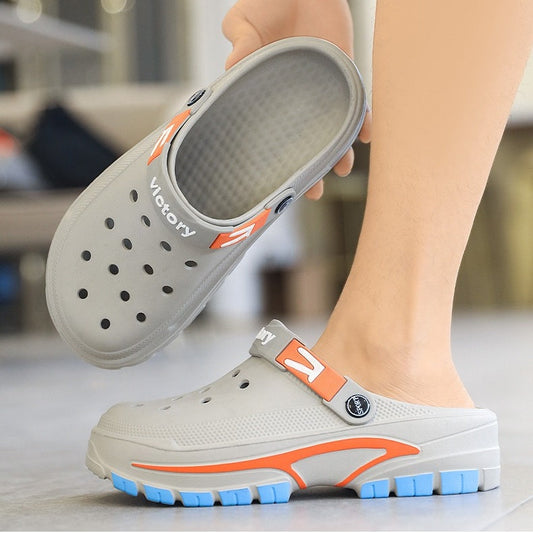 Andningsaktiva slip-on-sandaler för män