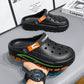 Andningsaktiva slip-on-sandaler för män