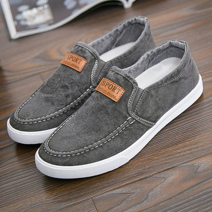Casual slip-on-sko i kanvas for menn