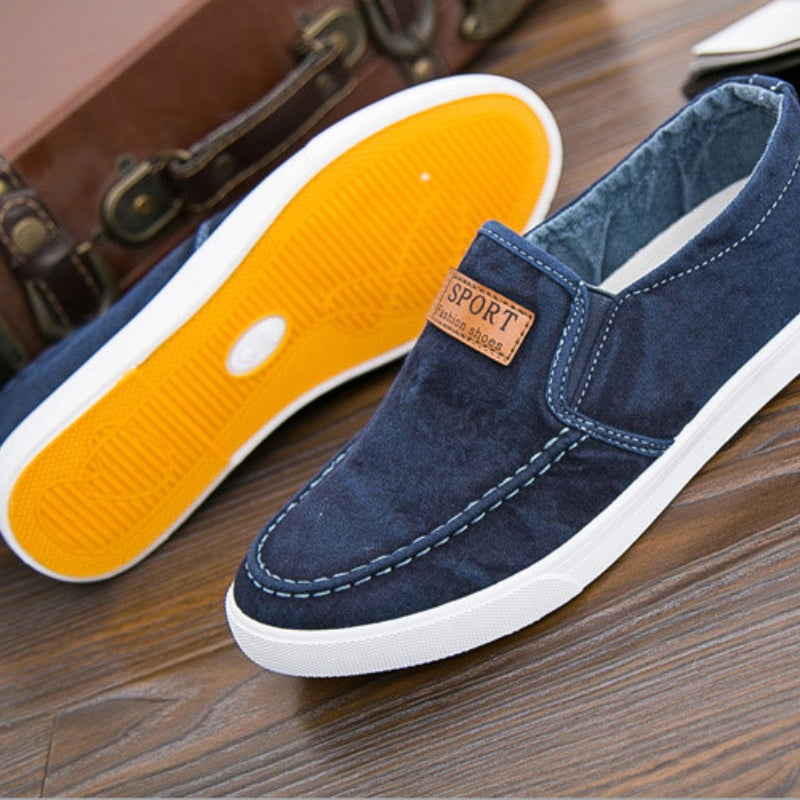Casual slip-on-sko i kanvas for menn