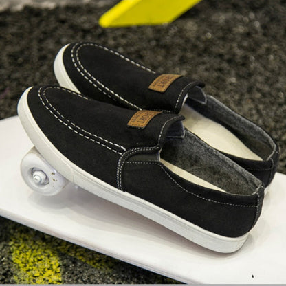 Casual slip-on-sko i kanvas for menn