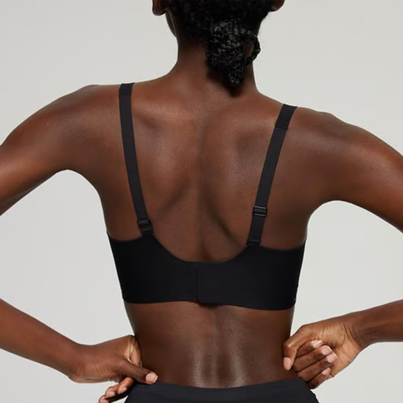 Sømløs BH med dyp V-utringning og push-up-wire