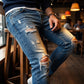Snygga slitna skinny jeans för män