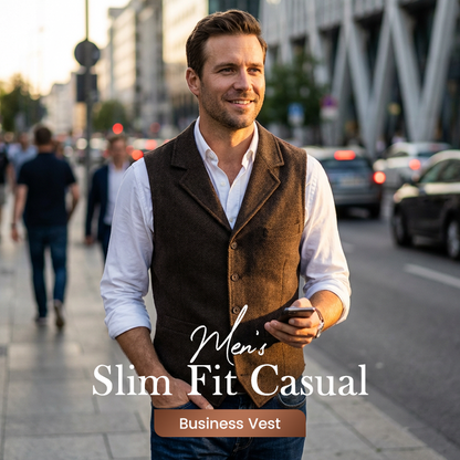 Slim Fit-väst för män, casual business