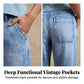 Korta jeans med hög midja för damer