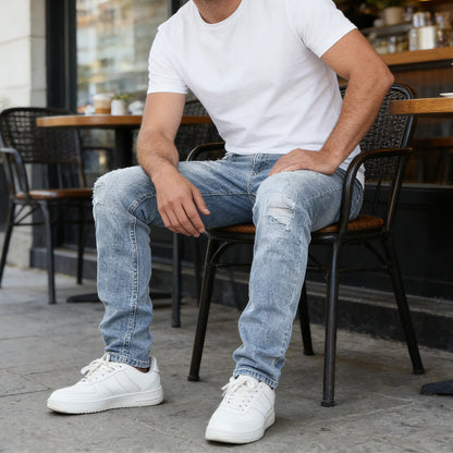 ⏳Tidsbegrenset tilbud⏰Moderne stretchjeans i slim fit for menn