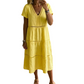 🌸👗✨ Elegant damklänning med V-ringning och spetsdetaljer – feminin, elegant, perfekt för speciella tillfällen. 🕊️