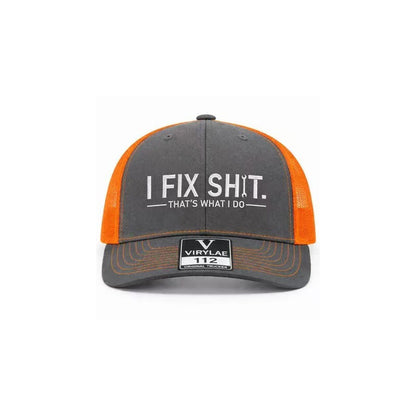 🧢 2026 NYHET 😎 Mesh bak traktorkapsel med "I Fix Shit" broderi – pustende utendørs solhatt ☀️🧢