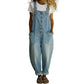 👖Dam casual baggy denimoveraller med fickor – Avslappnad stil, komfort hela dagen✨