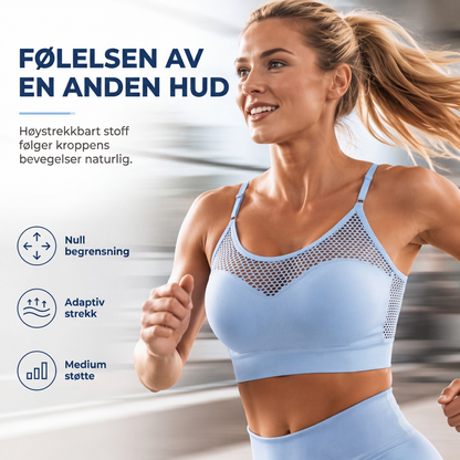 Dame BH med hulmønster og push-up-effekt for trening
