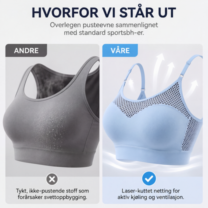 Dame BH med hulmønster og push-up-effekt for trening