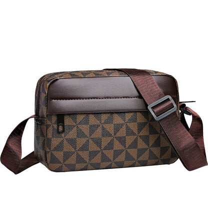 Firkantet crossbody-veske i PU-lær for menn