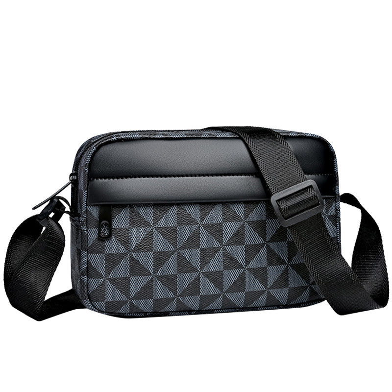 Firkantet crossbody-veske i PU-lær for menn