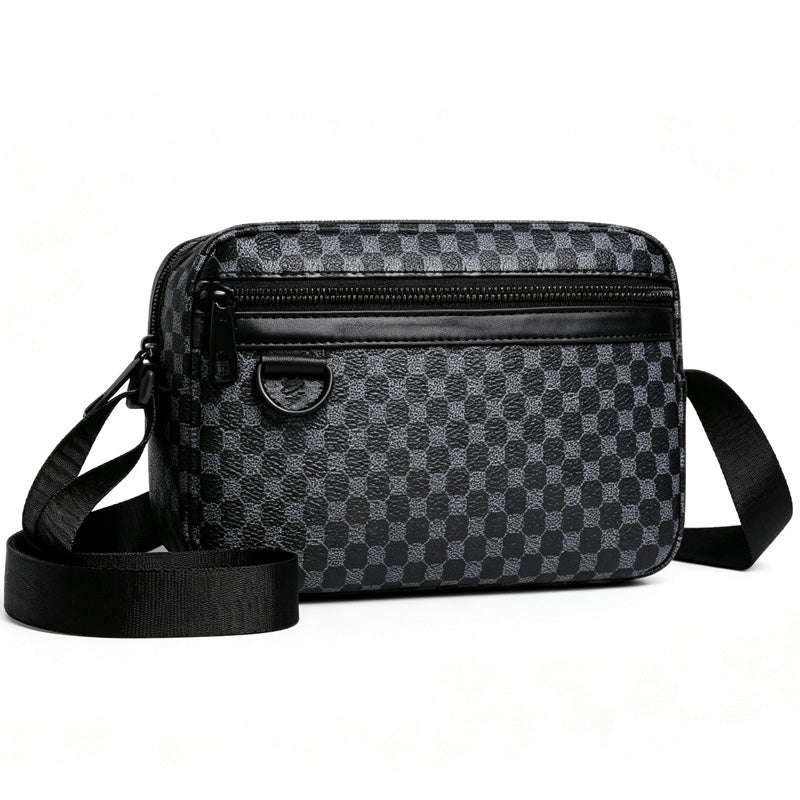 Firkantet crossbody-veske i PU-lær for menn