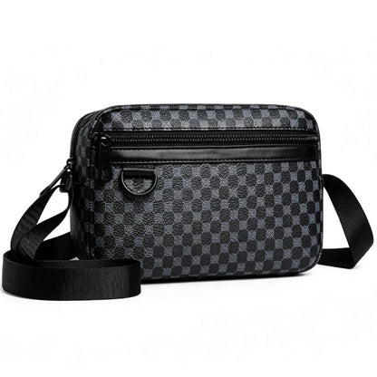 Firkantet crossbody-veske i PU-lær for menn