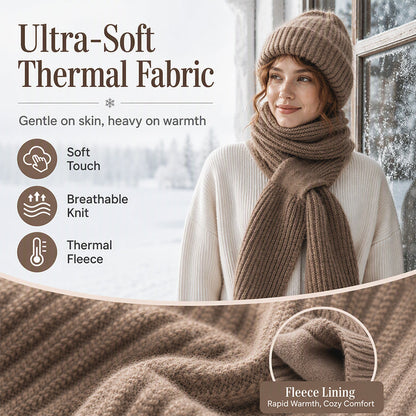 🌨️🧣 Strikket hetteskjerf | Lue, hette og halsvarmer i ett – 3-i-1 varme for kalde dager ✨