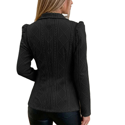Figursydd blazer for dame med metallknapper