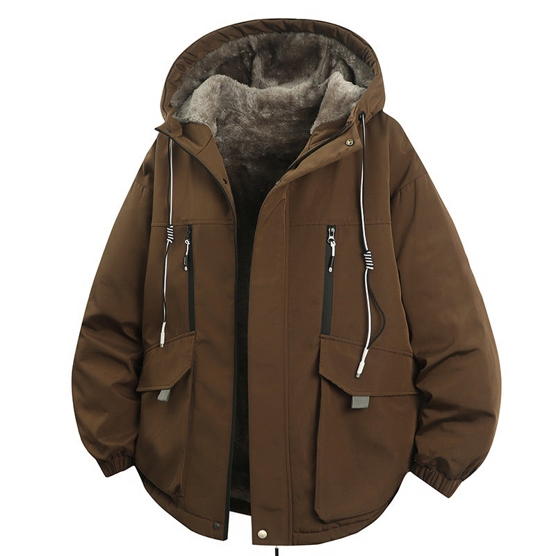 🔥 50 % RABATT! 🧥 Parka med hette og plysjfôr for menn — Hold deg varm med stil denne vinteren ❄️