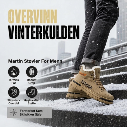 Herre støvler med varmt fôr og sklisikker såle