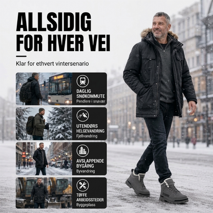 Herre støvler med varmt fôr og sklisikker såle