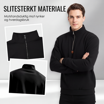 Gensre for menn med stående krage og kvart glidelås