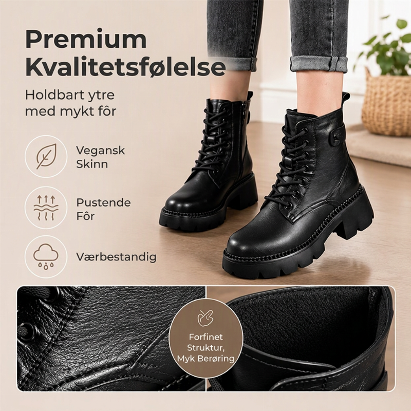 Dame støvletter - Retro Plateåvne Støvletter