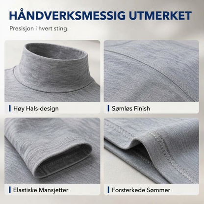 Menns tettsittende genser med falsk turtleneck