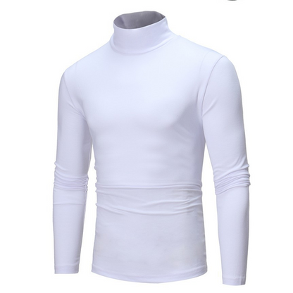 Menns tettsittende genser med falsk turtleneck