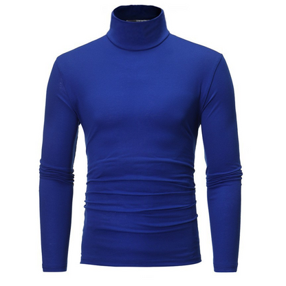 Menns tettsittende genser med falsk turtleneck