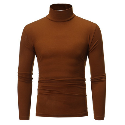 Menns tettsittende genser med falsk turtleneck