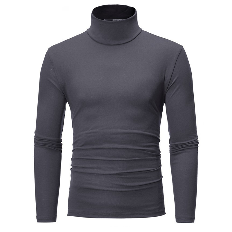 Menns tettsittende genser med falsk turtleneck