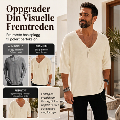 Avslående V-hals genser for herrer