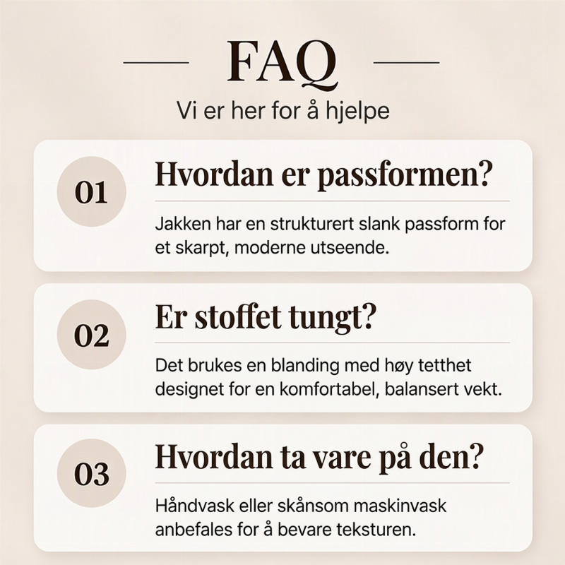 Herre Avslappet Jakke med Jacquard-mønster