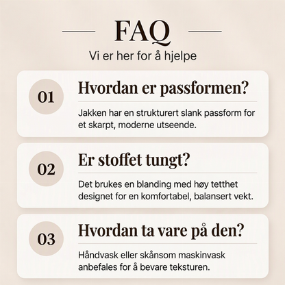 Herre Avslappet Jakke med Jacquard-mønster
