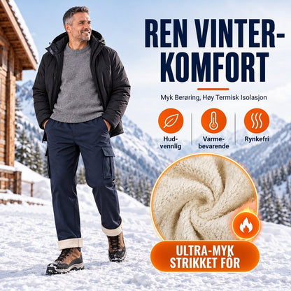 Spesialtilbud: 50 % rabatt🔥Varme cargobukser for menn med plysjfôr
