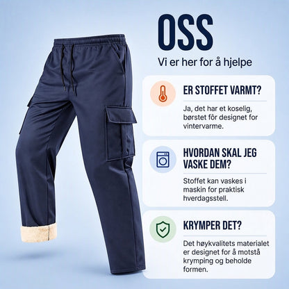 Spesialtilbud: 50 % rabatt🔥Varme cargobukser for menn med plysjfôr
