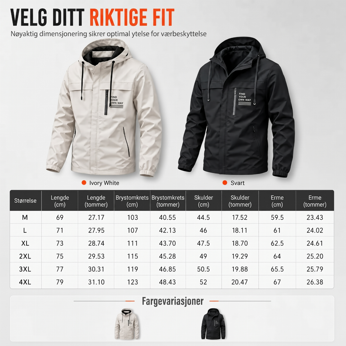 🌧️ Værbeskyttelse, allsidig for hverdagsbruk | Herrejakke med avtagbar hette
