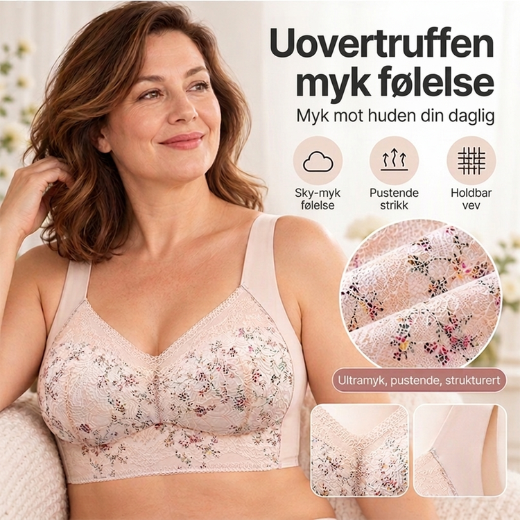 🔥Siste dag: Kjøp 1 og få 1 gratis 🔥 – Plus Size sømløs push-up-BH uten bøyle