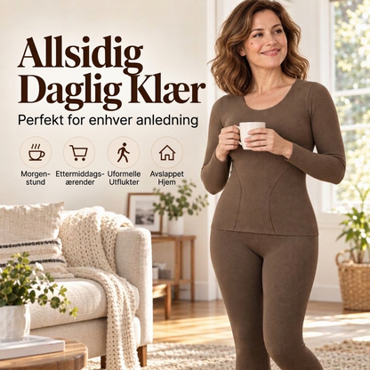 🔥 Dame sømløst selvvarmende termisk undertøysett – Varmt, behagelig, usynlig ✨