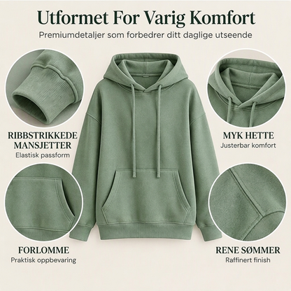 Oversized hettegenser med snøring for damer