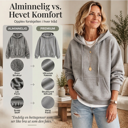 Oversized hettegenser med snøring for damer