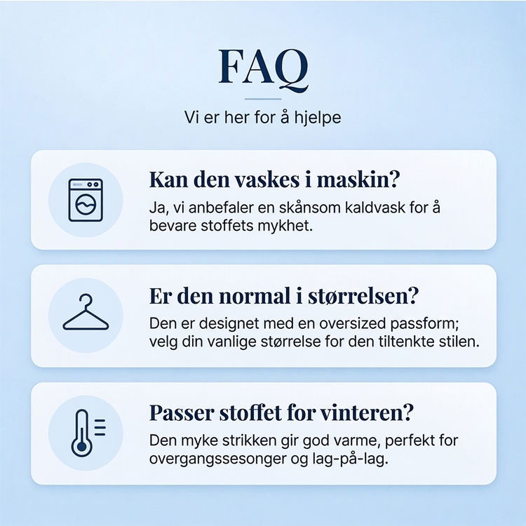 Oversized hettegenser med snøring for damer