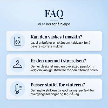Oversized hettegenser med snøring for damer