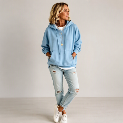 Oversized hettegenser med snøring for damer
